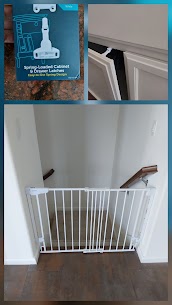 Baby gate and cabinet safety lock installation completed by Homeowner Handy in a Mountain View condo